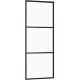  Klizna vrata s priborom crna 76 x 205 cm od ESG stakla | Eponuda.com