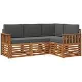  Set vanjskih sofa 4 kom. Prirodna i antracit Poliester | shoptok.hr