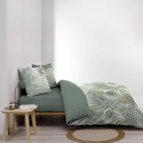 Douceur d intérieur Zelena bombažna posteljnina za zakonsko posteljo/podaljšana 240x220 cm Nymea – | Shoptok.si