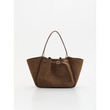 Reserved Torba shopper od umjetne brušene kože - bež Cijene