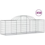  Lučne gabionske košare 50 kom 200x50x60/80 cm pocinčano željezo | shoptok.hr