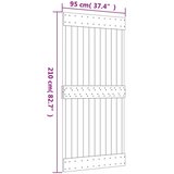  Drsna vrata s kompletom vodil 95x210 cm trdna borovina, (20998610) | Shoptok.si
