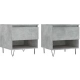 vidaXL Klubska mizica 2 kosa betonsko siva 50x46x50 cm inženirski les | Shoptok.si