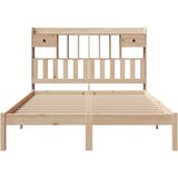 vidaXL Krevet s regalom za knjige bez madraca 140x190 cm od borovine | shoptok.hr