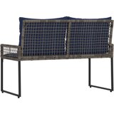  Vanjska klupa Siva i mornarsko plava 118 x 55 x 82 cm - siva i modra | shoptok.hr