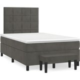 The Living Store Box spring postelja z vzmetnico temno siva 120x200 cm žamet - Box Spring Postelja, (21493010) | Shoptok.si