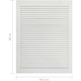  Vrata sa žaluzinama 4 kom od masivne borovine bijela 69x49 4 cm | shoptok.hr