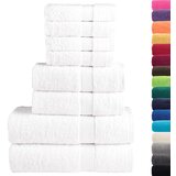 Furnova Komplet brisač iz bombaža 8-delni SOLUND bela 600 gsm, (21916777) | Shoptok.si