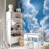  Foto tapeta - Blue Sky Breaking Through White Fluffy Clouds 100x70 | shoptok.hr