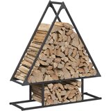  Stalak za drva crni 80x25x90 cm hladno valjani čelik | shoptok.hr