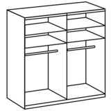 MID.YOU OMARA Z DRSNIMI VRATI, barve grafita, barve hrasta | Shoptok.si