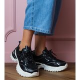 Gemre Black sporty sneakers with thick soles Lirana | Shoptok.si