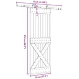  Klizna vrata NARVIK Prirodna i crna 70 x 210 cm (152 5 cm) | shoptok.hr