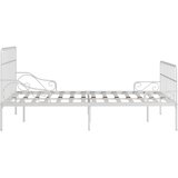  Okvir za krevet s podnicama bijeli metalni 120 x 200 cm | shoptok.hr