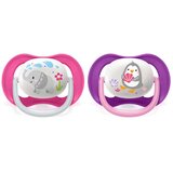 Avent silikonska tolažilna duda ultra air, 6-18m (2 kosa) - slon/pingvin | Shoptok.si