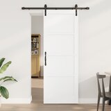 vidaXL klizna vrata s kompletnom opremom bijela 78x211 cm čvrsta drvena borovina | shoptok.hr