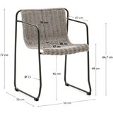Kave Home Prljavo zelena metalna vrtna stolica Maurina – | shoptok.hr