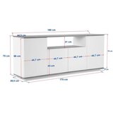 Hanah home Konzolni sto Arista, 180x75x44,5 cm, Bijela | Eponuda.ba