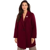 RUE PARIS Coat-IT-PL-FL8153.60-burgundy | Shoptok.si