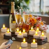 SOULBAY polnilne LED čajne svečke z funkcijo časovnika in polnilno postajo - 12 kosov | Shoptok.si