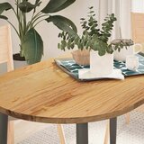 vidaXL Mizna plošča svetlo rjava 120x60x2 cm trdna hrastovina ovalna | Shoptok.si