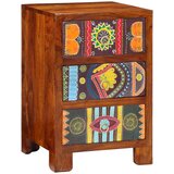 vidaXL Noćni ormarić 40x40x60 cm puno drvo bagrem | shoptok.hr