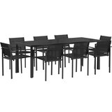  Set vanjskog namještaja 9 pcs Crna i antracit Tekstilen | shoptok.hr