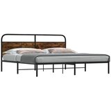  Metalni okvir kreveta bez madraca boja hrasta 193x203 cm | shoptok.hr
