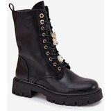 Boto Women's Worker Ankle Boots With Pins Insulated Black Lomina | Shoptok.si