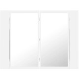 vidaXL LED kopalniška omarica z ogledalom bela 60x12x45 cm | Shoptok.si