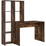 vidaXL Miza Dimljeni hrast 138.5 x 55 x 143 cm Konstruiran les | Shoptok.si