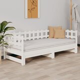  Dnevni ležaj na izvlačenje bijeli 2x(90x190)cm masivna borovina | shoptok.hr