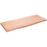  Kupaonska radna ploča svjetlosmeđa 100x40x(2-4) cm masivno drvo | shoptok.hr