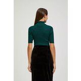 Marisse Emerald Turtleneck Sweater Decorated With Metallic Thread | Shoptok.si