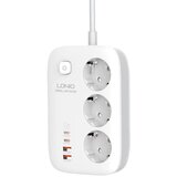Ldnio Produzni kabl SE3436 3250W EU 3 uticnice + 2xUSB QC 60W/ 2xPD 65W/ PPS/ GaN 2m beli | ePonuda.com