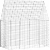  Kavez za zečeve Srebrno 200 x 100 x 210 cm Cinkani čelik | shoptok.hr