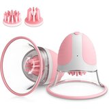 SuperLove Rotating Silicone Nipple Suckers with 4 Attachments Pink | Shoptok.si