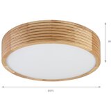  Plafonsko svetlo za kupatilo LINARO 3xE27/15W/230V IP54 hrast prečnik 37 cm | Eponuda.com