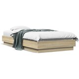  Posteljni okvir z LED lučkami sonoma hrast 75x190 cm Cene