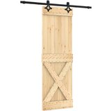 vidaXL Klizna vrata s priborom za montažu 70 x 210 cm masivna borovina Cijene