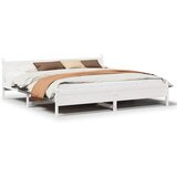 Maison Chic Posteljni okvir - Dvoposteljna postelja - Zakonska postelja brez vzmetnice bel 200x200 cm trdna borovina-J3706, (21765875) | Shoptok.si