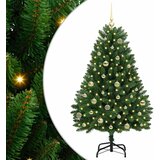 vidaXL Umestno božično drevo z LED lučmi Zelena 150 cm PVC in kovina, (5000067333) | Shoptok.si