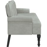  Klupa s naslonom svijetlosiva 119,5x64,5x75 cm baršun | Eponuda.ba