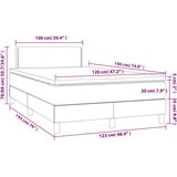 vidaXL Krevet s oprugama i madracem tamnoplavi 120 x 190 cm baršun | shoptok.hr
