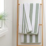 Bianca Bijeli/sivi pamučan ručnik 70x120 cm Stripe Jacquard – Cijene