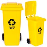  Kanta za otpad 120 L – žuta, plastika, s kotačima | shoptok.hr