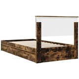  Okvir za krevet s ladicama Dimljeni hrast 100 x 200 cm | shoptok.hr