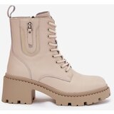 VINCEZA Insulated Women's Boots Made of Natural Leather Black 66671 | Shoptok.si
