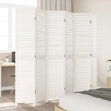  Sobna pregrada s 6 panela retro bijela od masivnog drva paulovnije 40 x 200 cm | Shoptok.si