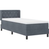 Box Spring Krevet s Madracem Tamno Siva 80x200 cm Baršun | shoptok.hr